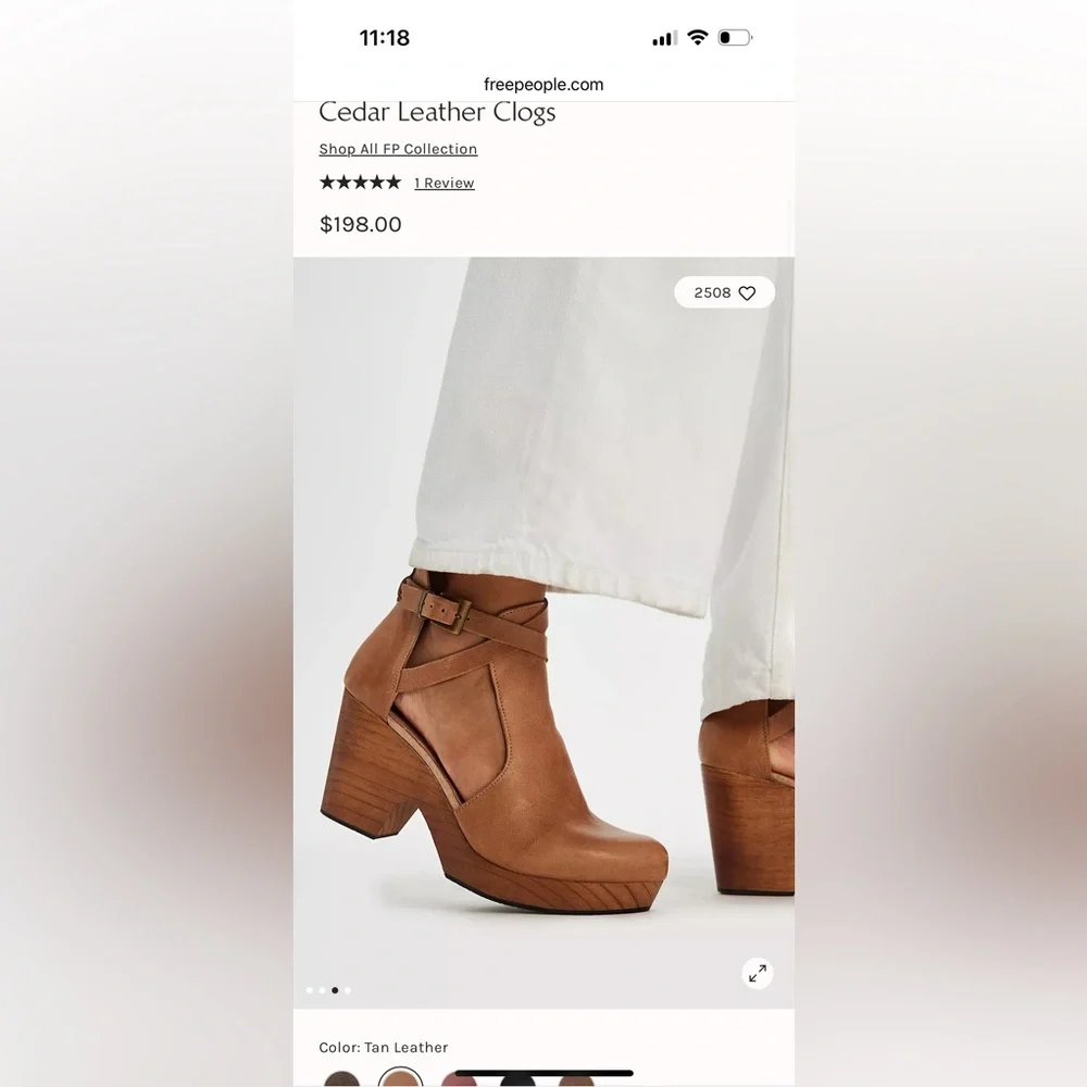 Free People Brown Platform Ankle Boots with Chunky Heel - Picture 6 of 6